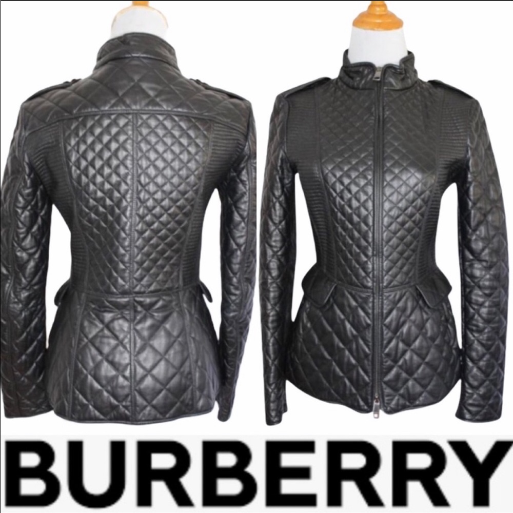 Burberry Quilted lambskin leather jacket
